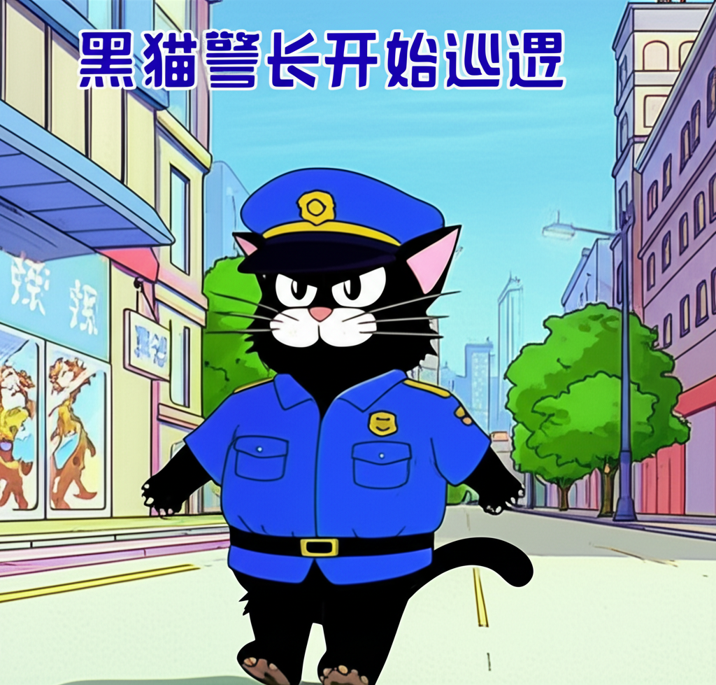 黑猫警长开始巡逻