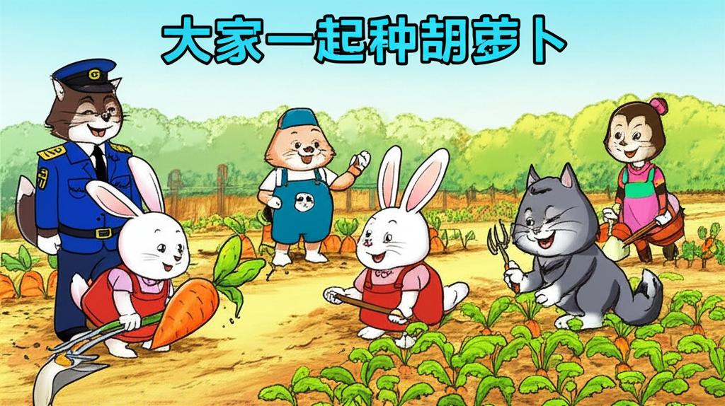 大家一起种胡萝卜
